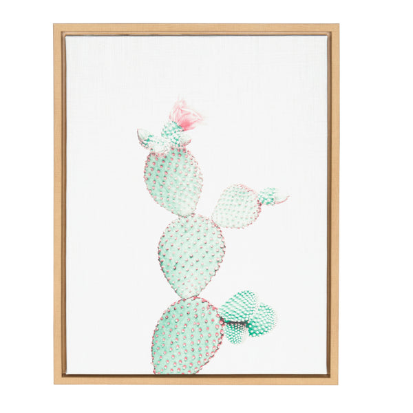 kate & laurel Sylvie Prickly Pear Framed Canvas by Simon Te Tai