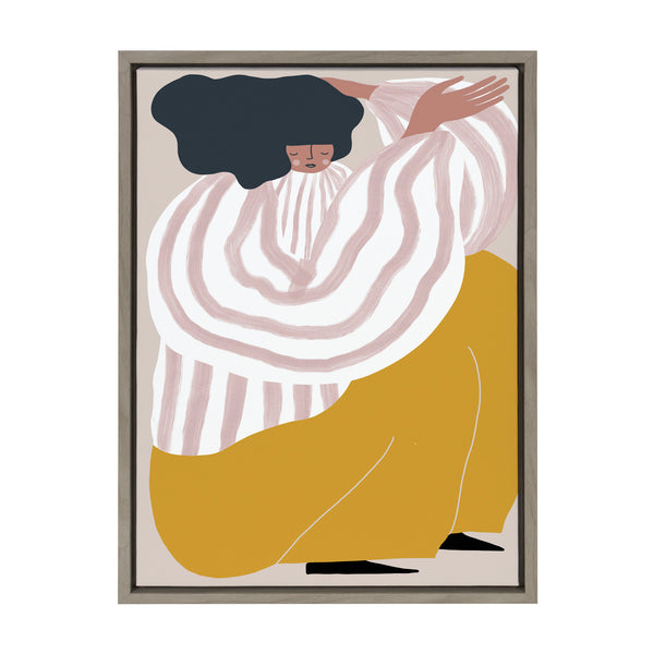 kate & laurel Sylvie Quarantine Series Portrait 1 Framed Canvas by Keely Reyes