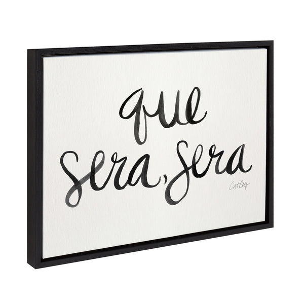 Kate & Laurel Sylvie Que Sera Sera Framed Canvas By Cat Coquillette