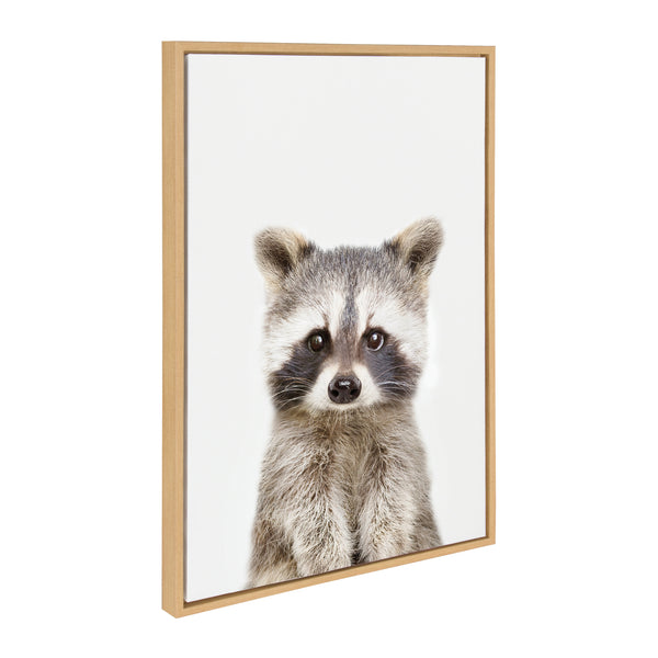 Kate & Laurel Sylvie Raccoon Framed Canvas By Amy Peterson Art Studio