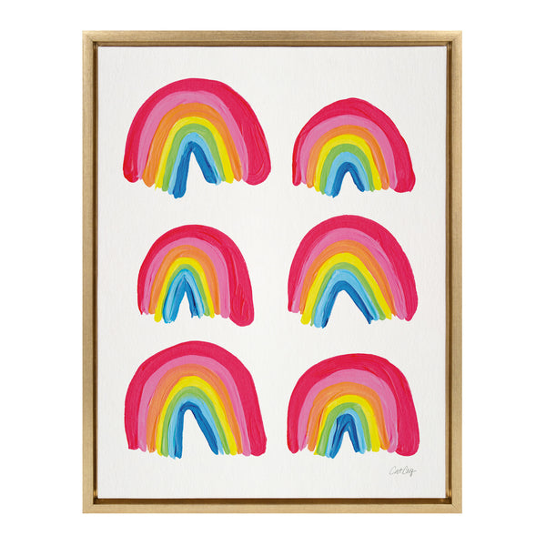 kate & laurel Sylvie Rainbow Collection Framed Canvas by Cat Coquillette