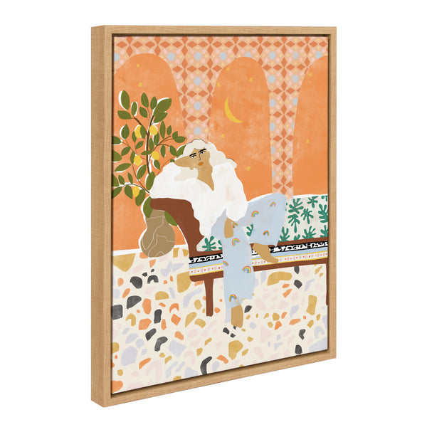 Kate & Laurel Sylvie Rainbow Framed Canvas By Alja Horvat