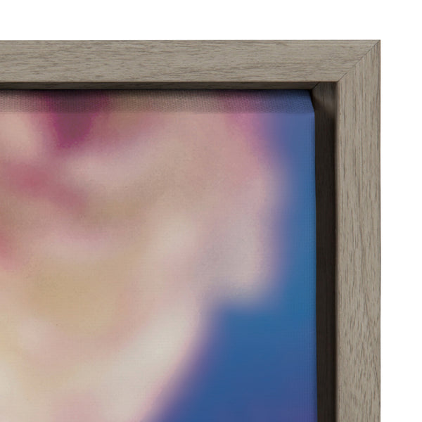 Kate & Laurel Sylvie Ranunculus In Blue Framed Canvas By Kristybee