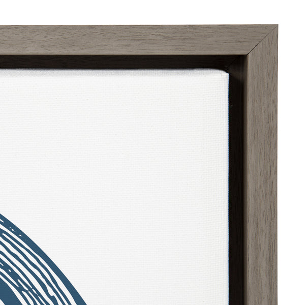 Kate & Laurel Sylvie Record Blue Framed Canvas By Statement Goods