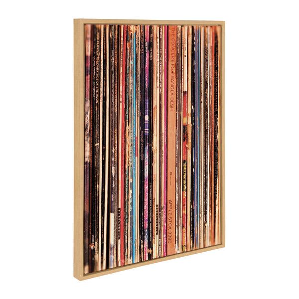 Kate & Laurel Sylvie Record Player Framed Canvas Set By Various Artists
