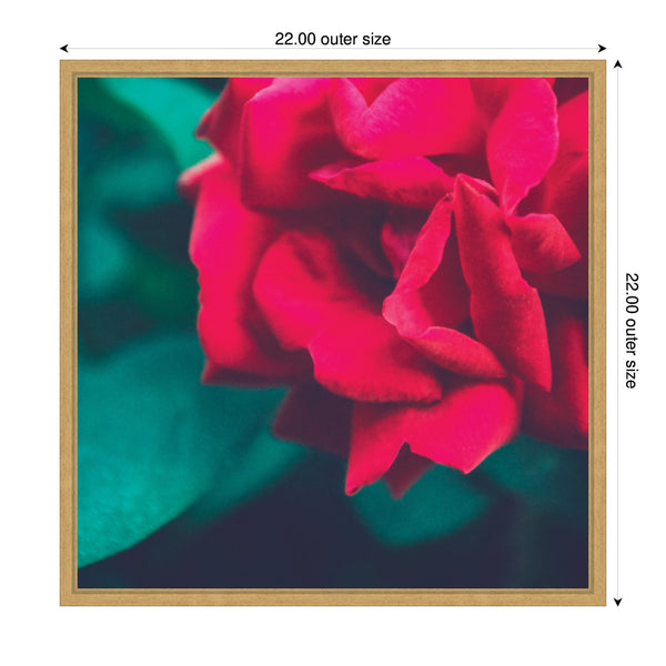 Kate & Laurel Sylvie Red Velvet Garden Rose Framed Canvas By Stephanie Klatt