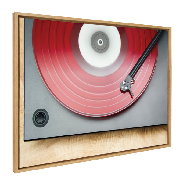 kate & laurel Sylvie Red Vinyl Framed Canvas by Emiko and Mark Franzen of F2Images