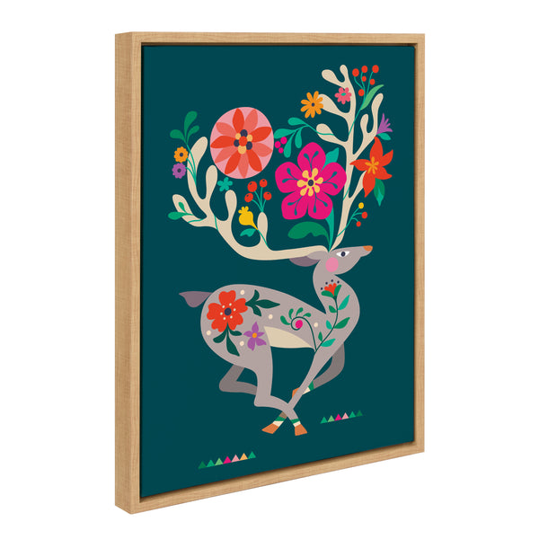 kate & laurel Sylvie Reindeer 2 Framed Canvas by Rachel Lee of My Dream Wall