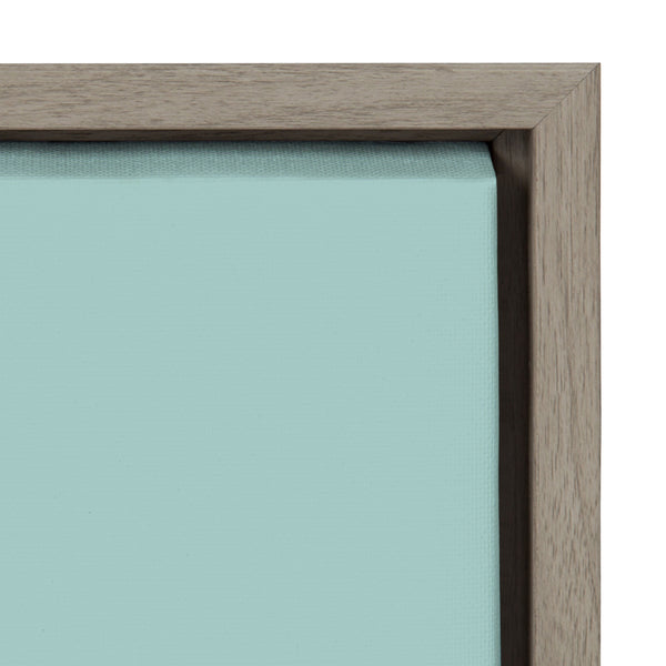 Kate & Laurel Sylvie Relax In Pale Teal Framed Canvas By Apricot And Birch