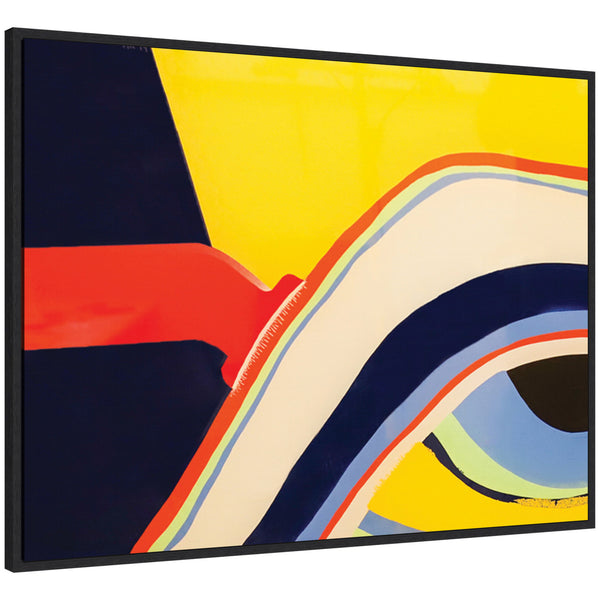 kate & laurel Sylvie Retro Bright Abstract True Color 1 Framed Canvas by Grant Mahr