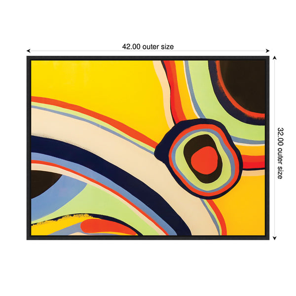 Kate & Laurel Sylvie Retro Bright Abstract True Color 2 Framed Canvas By Grant Mahr