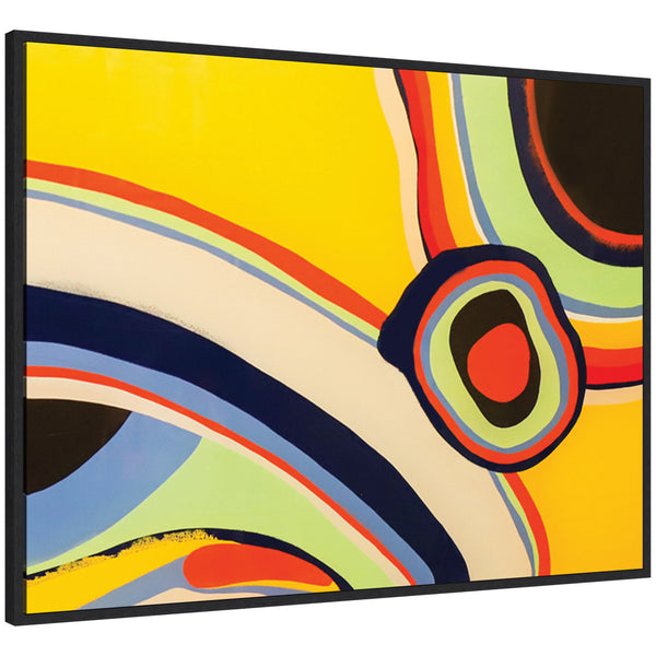 kate & laurel Sylvie Retro Bright Abstract True Color 2 Framed Canvas by Grant Mahr