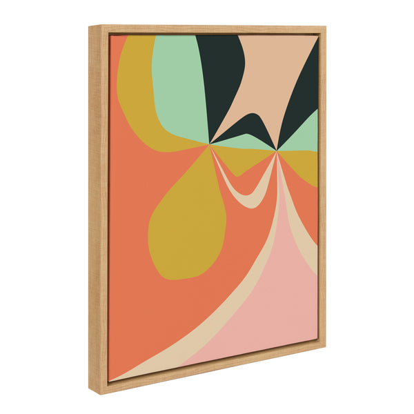 Kate & Laurel Sylvie Retro Floral 4 Framed Canvas By Alicia Bock