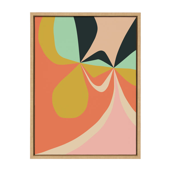 Kate & Laurel Sylvie Retro Floral 4 Framed Canvas By Alicia Bock