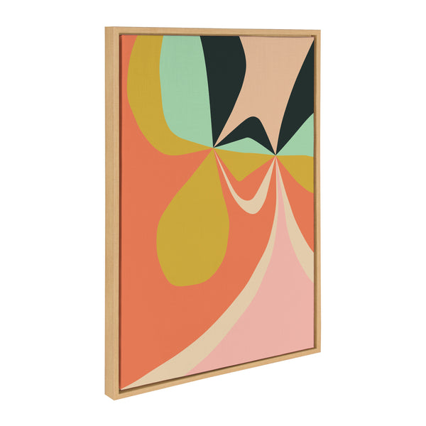 kate & laurel Sylvie Retro Floral 4 Framed Canvas by Alicia Bock