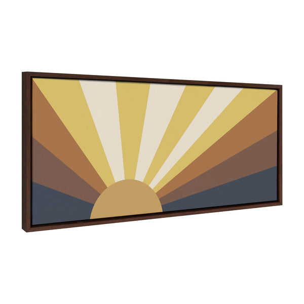 Kate & Laurel Sylvie Retro Sunset Framed Canvas By The Creative Bunch Studio