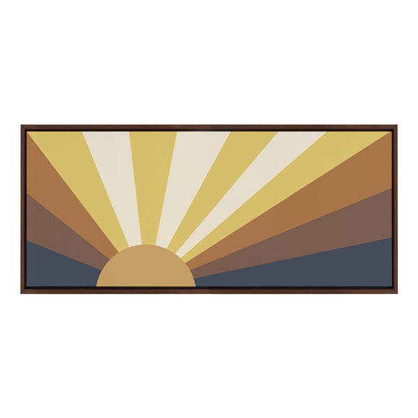 kate & laurel Sylvie Retro Sunset Framed Canvas by The Creative Bunch Studio