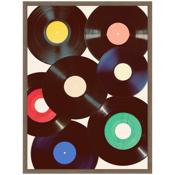 Kate & Laurel Sylvie Retro Vinyl Framed Canvas By Honey Island Studio