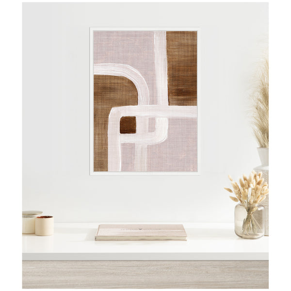 Kate & Laurel Sylvie Rhythmic Lines Ll Framed Canvas By Nikita Jariwala