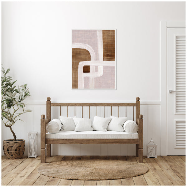 Kate & Laurel Sylvie Rhythmic Lines Ll Framed Canvas By Nikita Jariwala
