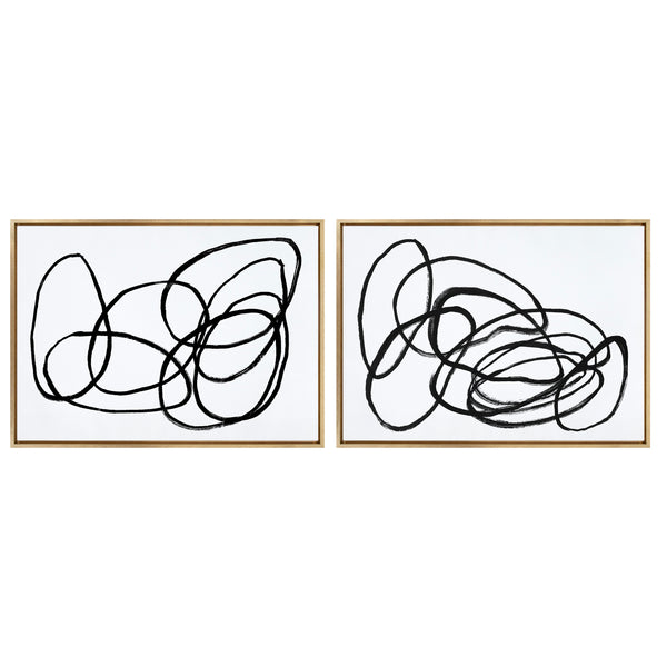 Kate & Laurel Sylvie Ring Of Light And Ring Of Light 2 Framed Canvas Art Set By Nikki Chu