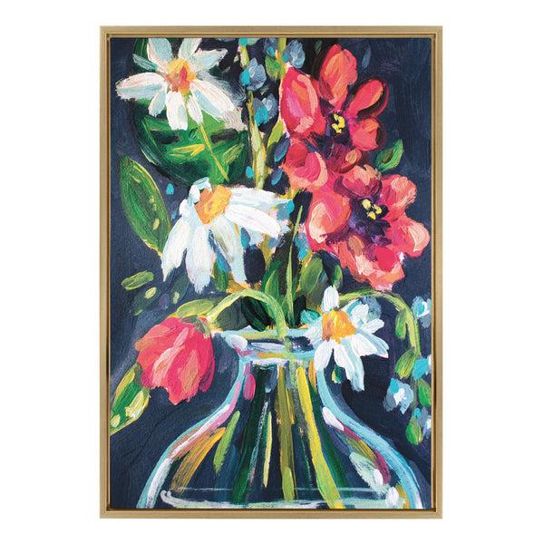 kate & laurel Sylvie Romantic Silhouettes Framed Canvas by Rachel Christopoulos