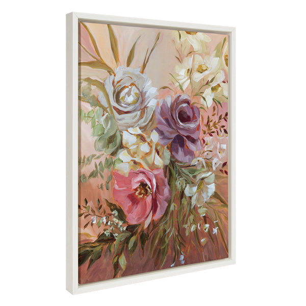 Kate & Laurel Sylvie Rose Bouquet Framed Canvas By Annie Quigley