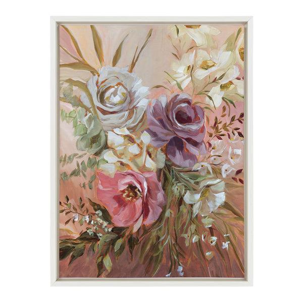 Kate & Laurel Sylvie Rose Bouquet Framed Canvas By Annie Quigley