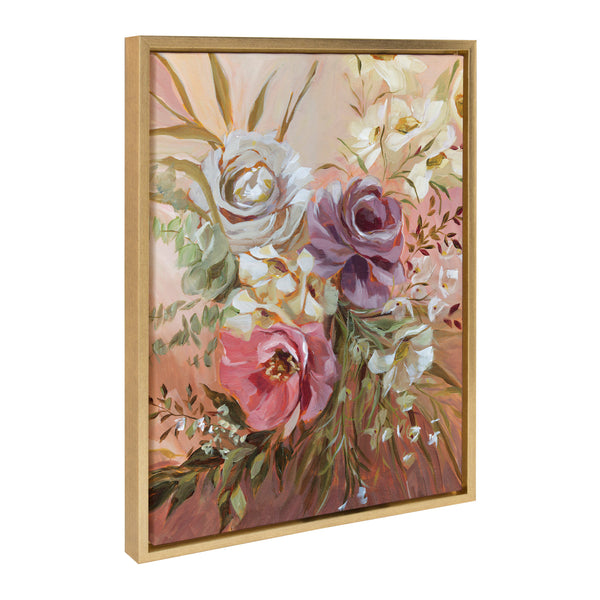 kate & laurel Sylvie Rose Bouquet Framed Canvas by Annie Quigley