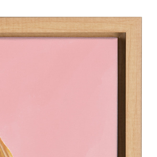 Kate & Laurel Sylvie Rose Glasses Framed Canvas By Sara Berrenson