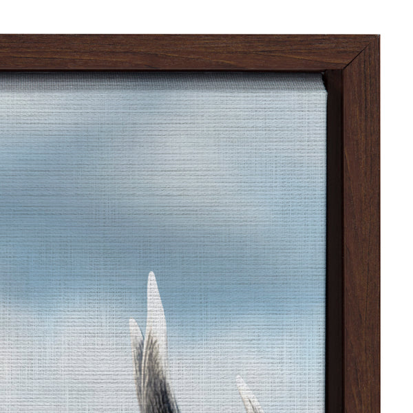 Kate & Laurel Sylvie Rosebud Deer Portrait With Linen Texture Framed Canvas By The Creative Bunch Studio