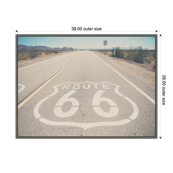 Kate & Laurel Sylvie Route 66 Framed Canvas By Laura Evans