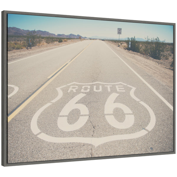 kate & laurel Sylvie Route 66 Framed Canvas by Laura Evans