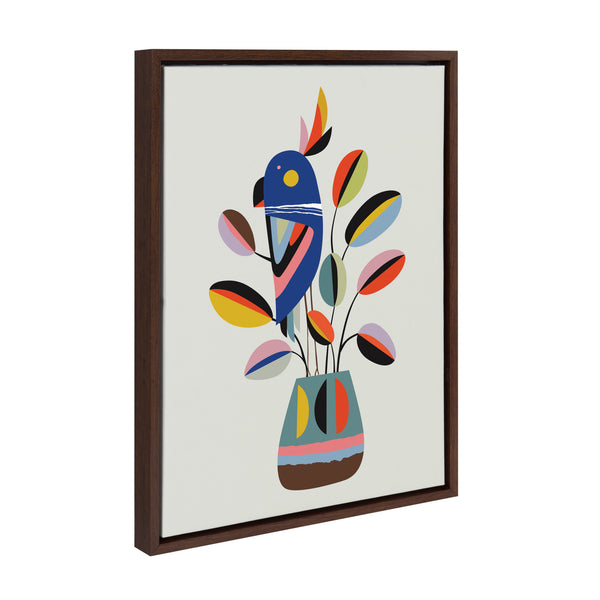 Kate & Laurel Sylvie Rubber Plant Framed Canvas By Rachel Lee Of My Dream Wall