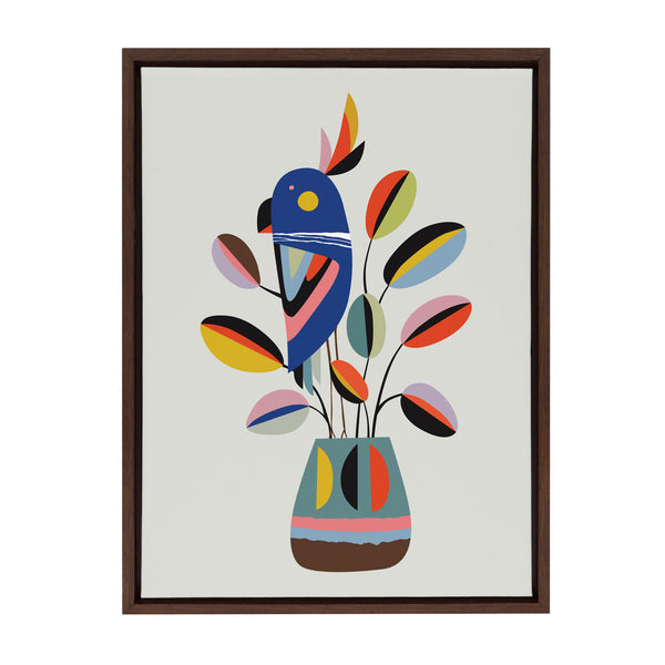 kate & laurel Sylvie Rubber Plant Framed Canvas by Rachel Lee of My Dream Wall