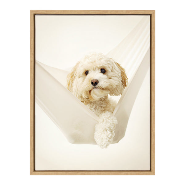 kate & laurel Sylvie Ruby Dog Framed Canvas by Rachael Hale