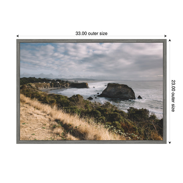 Kate & Laurel Sylvie Rugged Coastal Landscape Framed Canvas By Patricia Hasz Of Patricia Rae Photography
