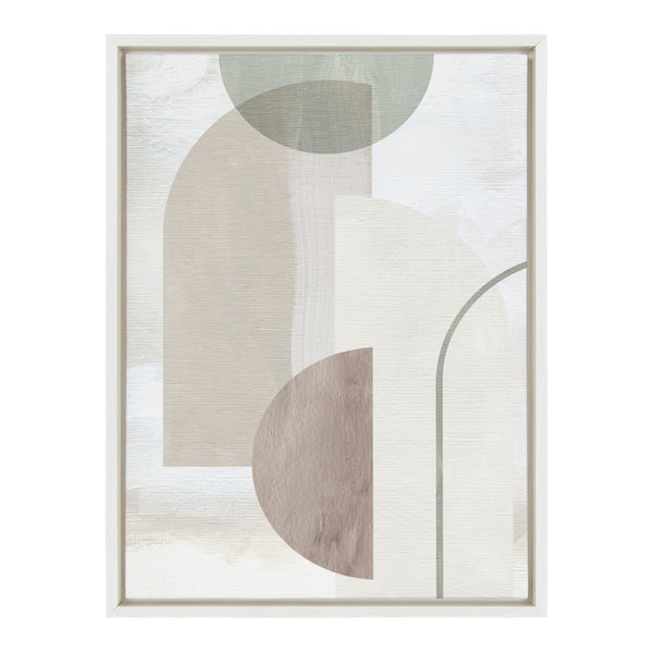 Kate & Laurel Sylvie Sahara Gray 2 Framed Canvas By Alexander Ginzburg