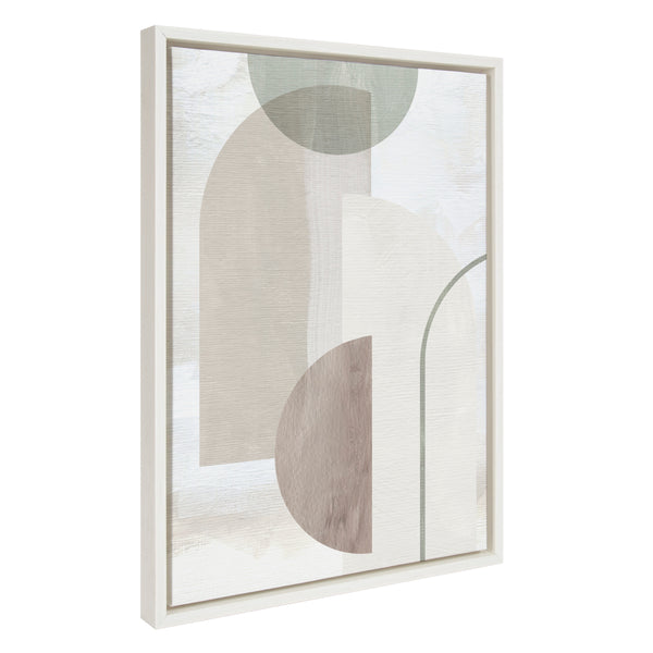 Kate & Laurel Sylvie Sahara Gray 2 Framed Canvas By Alexander Ginzburg