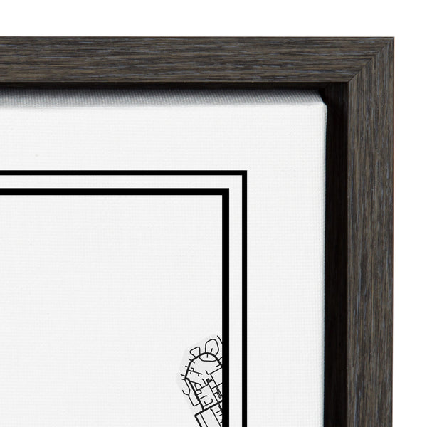 Kate & Laurel Sylvie San Francisco Modern Map Framed Canvas By Jake Goossen