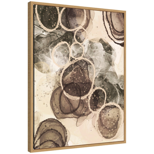 kate & laurel Sylvie Sand Detail #4 Framed Canvas by Alicia Bock