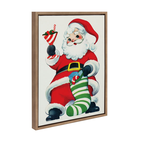 Kate & Laurel Sylvie Santa Claus Framed Canvas By Corinna Buchholz Of Piddix