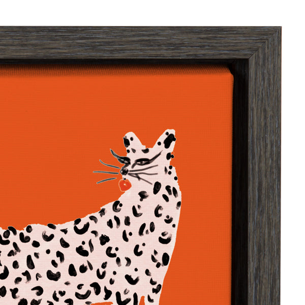 Kate & Laurel Sylvie Sassy Pink Cheetahs Framed Canvas By Kendra Dandy