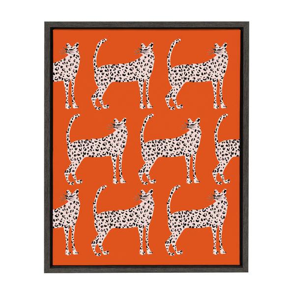 kate & laurel Sylvie Sassy Pink Cheetahs Framed Canvas By Kendra Dandy