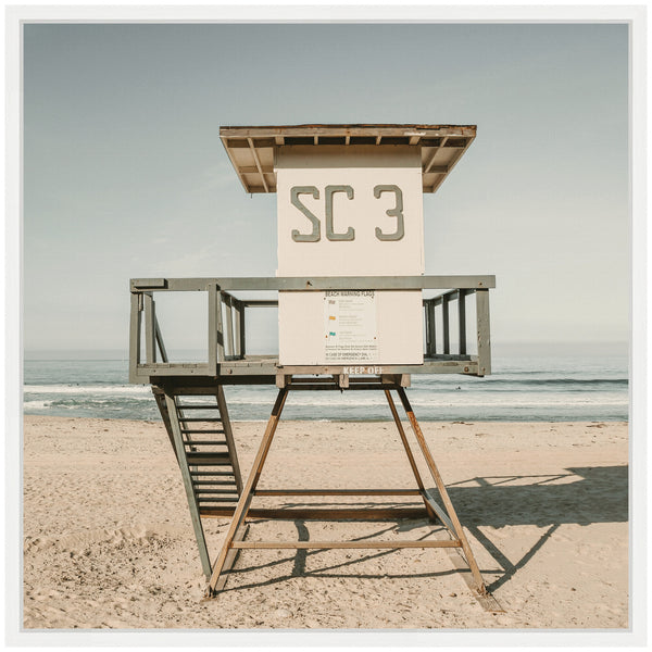 Kate & Laurel Sylvie SC3 Lifeguard Tower Framed Canvas By Alicia Bock