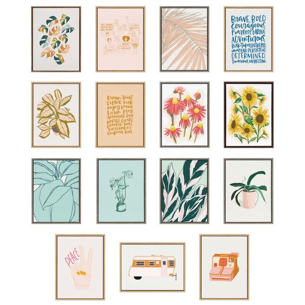 Kate & Laurel Sylvie Sea Plant And Ocean Treasures Framed Canvas Set By Alicia Schultz