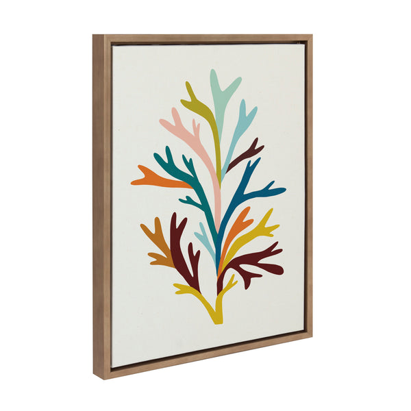Kate & Laurel Sylvie Sea Plant Framed Canvas By Alicia Schultz