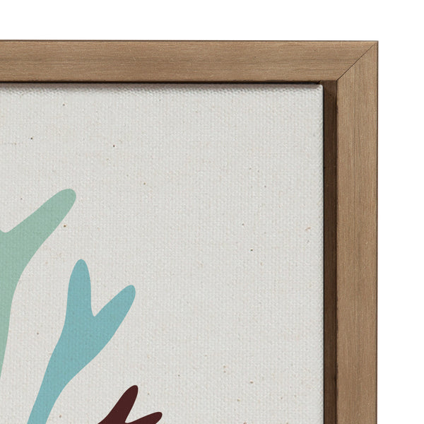 Kate & Laurel Sylvie Sea Plant Framed Canvas By Alicia Schultz