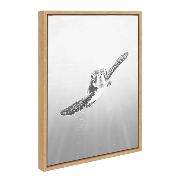 Kate & Laurel Sylvie Sea Turtle Framed Canvas By Simon Te Of Tai Prints