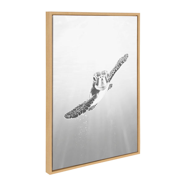 Kate & Laurel Sylvie Sea Turtle Turtle Family And MCM Sea Turtle Framed Canvas Art Set By Various Artists